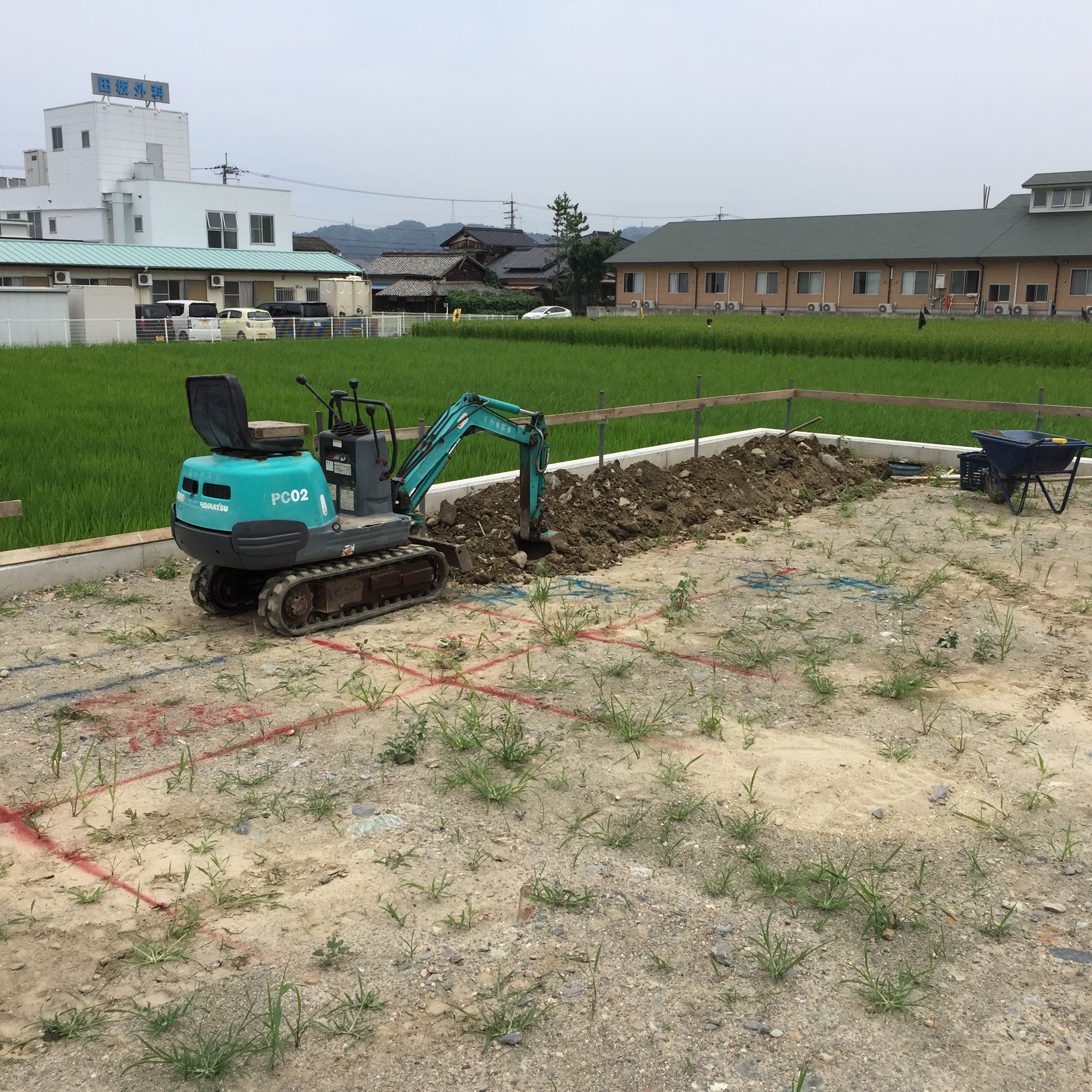 四国中央市でエコ住宅が建つ現場写真